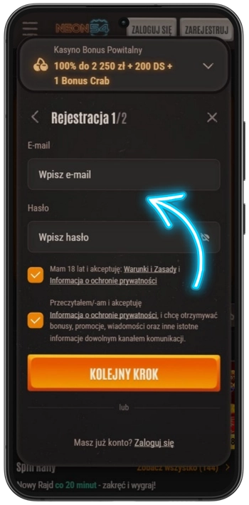 Formularz rejestracyjny w kasynie bez weryfikacji bez skanów dokumentów